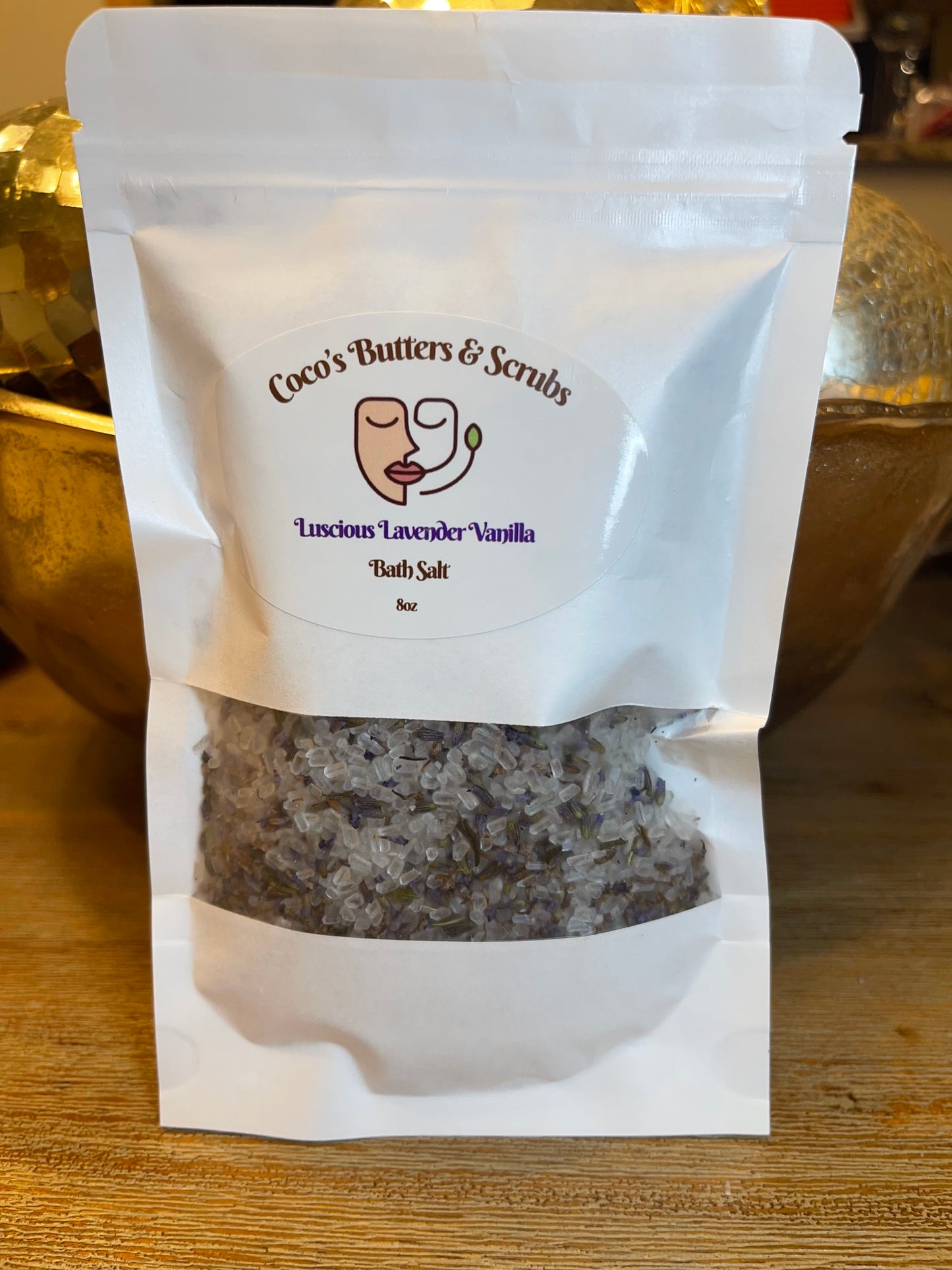 Luscious Lavender Vanilla Bath Salt 8oz